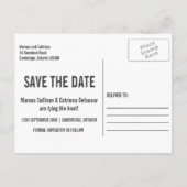 Blauw en grijs Banner Modern sparen het Briefkaart (Achterkant)