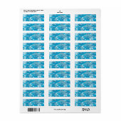 Blauw en grijs Camo-ontwerp Etiket (Full Sheet)