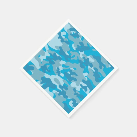 Blauw en grijs Camo-ontwerp Servet (Hoek)