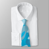 Blauw en grijs Camo-ontwerp Stropdas (Gebonden)
