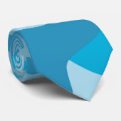 Blauw en grijs Camo-ontwerp Stropdas (Opgerold)