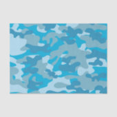 Blauw en grijs Camo-ontwerp Tissuepapier (Voorkant)