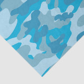 Blauw en grijs Camo-ontwerp Tissuepapier (Detail)