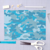 Blauw en grijs Camo-ontwerp Tissuepapier (Craft)