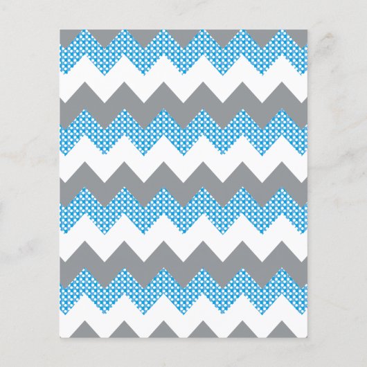 Blauw en grijs Chevron Elephant Baby shower | Spel Flyer (Achterkant)