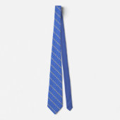 Blauw en grijs chevron ontwerp stropdas (Voorkant)