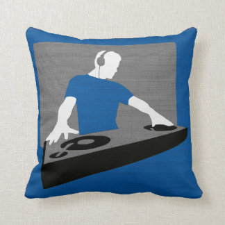 Blauw en grijs DJ Pillow Kussen