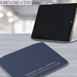 Blauw en Grijs Eenvoudig Typografisch iPad Air Cover<br><div class="desc">Een eenvoudige typografische zakelijke sjabloon in een moderne minimalistische stijl die eenvoudig kan worden bijgewerkt met uw bedrijfsnaam en tekst. Ontworpen met klassieke typografie, kunt u aanpassen door de tekst te wijzigen met behulp van de velden die u hebt opgegeven. Een eenvoudig minimalistisch ontwerp voor verkoop, adverteren, marketing en promotie;...</div>