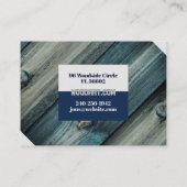 Blauw en grijs elegant Carpenter Woodwerker Visitekaartje (Achterkant)