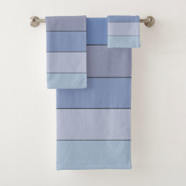 Blauw en grijs gekleurde strepen op waterverf papi bad handdoek