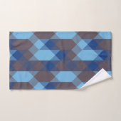 Blauw en grijs geometrisch bad handdoek (Handdoek)