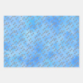 Blauw en grijs Geometrisch Inpakpapier Vel (Voorkant 2)