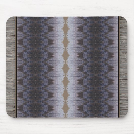 Blauw en grijs gepatterde tapijtstijl muismat (Voorkant)