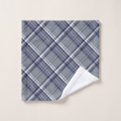 Blauw en grijs geplakt bad handdoek (Wasdoekje)