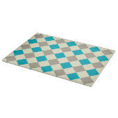 Blauw en Grijs Geruit Snijplank (Hoek)