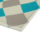 Blauw en Grijs Geruit Snijplank (Hoek)