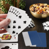 Blauw en Grijs Gestreept Pokerkaarten (Insitu)