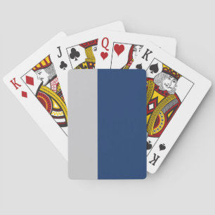 Blauw en Grijs Gestreept Pokerkaarten
