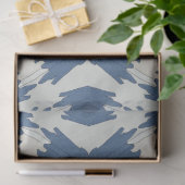 Blauw en grijs herhalend patroon tissuepapier (Geschenk)