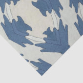 Blauw en grijs herhalend patroon tissuepapier (Detail)