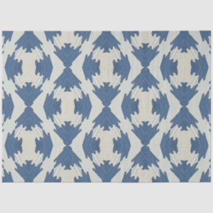 Blauw en grijs herhalend patroon tissuepapier