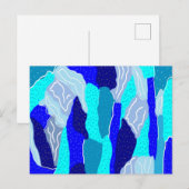 Blauw en grijs ijs briefkaart (Voorkant / Achterkant)
