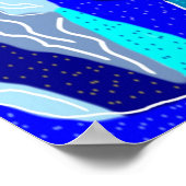 Blauw en grijs ijs poster (Hoek)