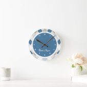 Blauw en grijs Kind Ronde Klok (Huis)