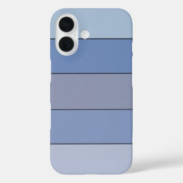 Blauw en grijs kleuren strepen op Waterverf papier iPhone 16 Hoesje