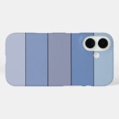 Blauw en grijs kleuren strepen op Waterverf papier Case-Mate iPhone Case (Achterkant (horizontaal))
