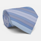 Blauw en grijs kleuren strepen op Waterverf papier Stropdas (Opgerold)