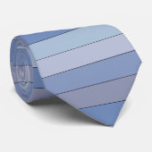 Blauw en grijs kleuren strepen op Waterverf papier Stropdas (Opgerold)