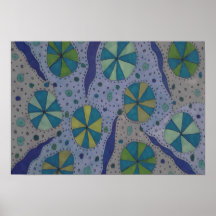 Blauw en grijs kosmisch Abstract