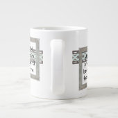 Blauw en grijs Label collar twee fotoframes Grote Koffiekop (Achterkant)