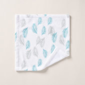 Blauw en grijs lederen patroon bad handdoek (Wasdoekje)