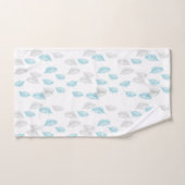 Blauw en grijs lederen patroon bad handdoek (Handdoek)