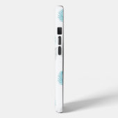 Blauw en grijs lederen patroon Case-Mate iPhone case (Achterkant / Links)