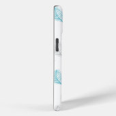 Blauw en grijs lederen patroon Case-Mate iPhone case (Achterkant / Rechts)