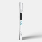 Blauw en grijs lederen patroon Case-Mate iPhone case (Achterkant / Rechts)