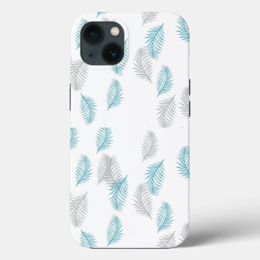Blauw en grijs lederen patroon Case-Mate iPhone case (Achterkant)