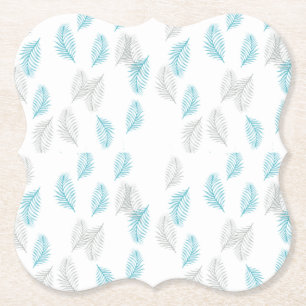 Blauw en grijs lederen patroon kartonnen onderzetters