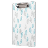 Blauw en grijs lederen patroon klembord (Links)