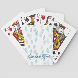 Blauw en grijs lederen patroon pokerkaarten