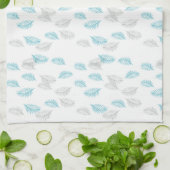 Blauw en grijs lederen patroon theedoek (Gevouwen)