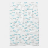 Blauw en grijs lederen patroon theedoek (Verticaal)