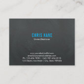 Blauw en grijs logo visitekaartje (Achterkant)