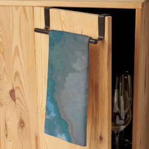 Blauw en grijs marmer textuur theedoek