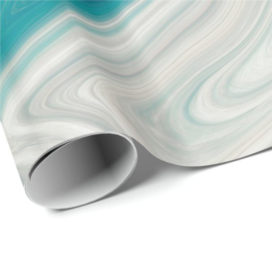 Blauw en grijs marmeren steen cadeaupapier (Rol Hoek)