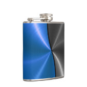 Blauw en grijs metaal heupfles (Rechts)
