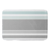 Blauw en grijs modern Abstract pijlpatroon Badmat (Voorkant)